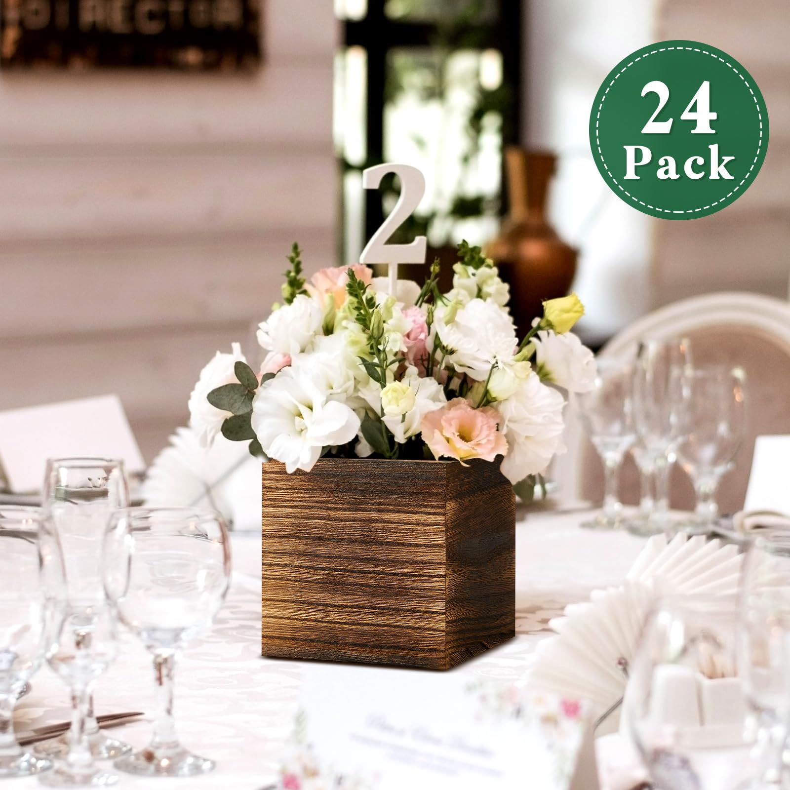 Dandat wedding centerpiece lifestyle scene showing cohesive rustic decor