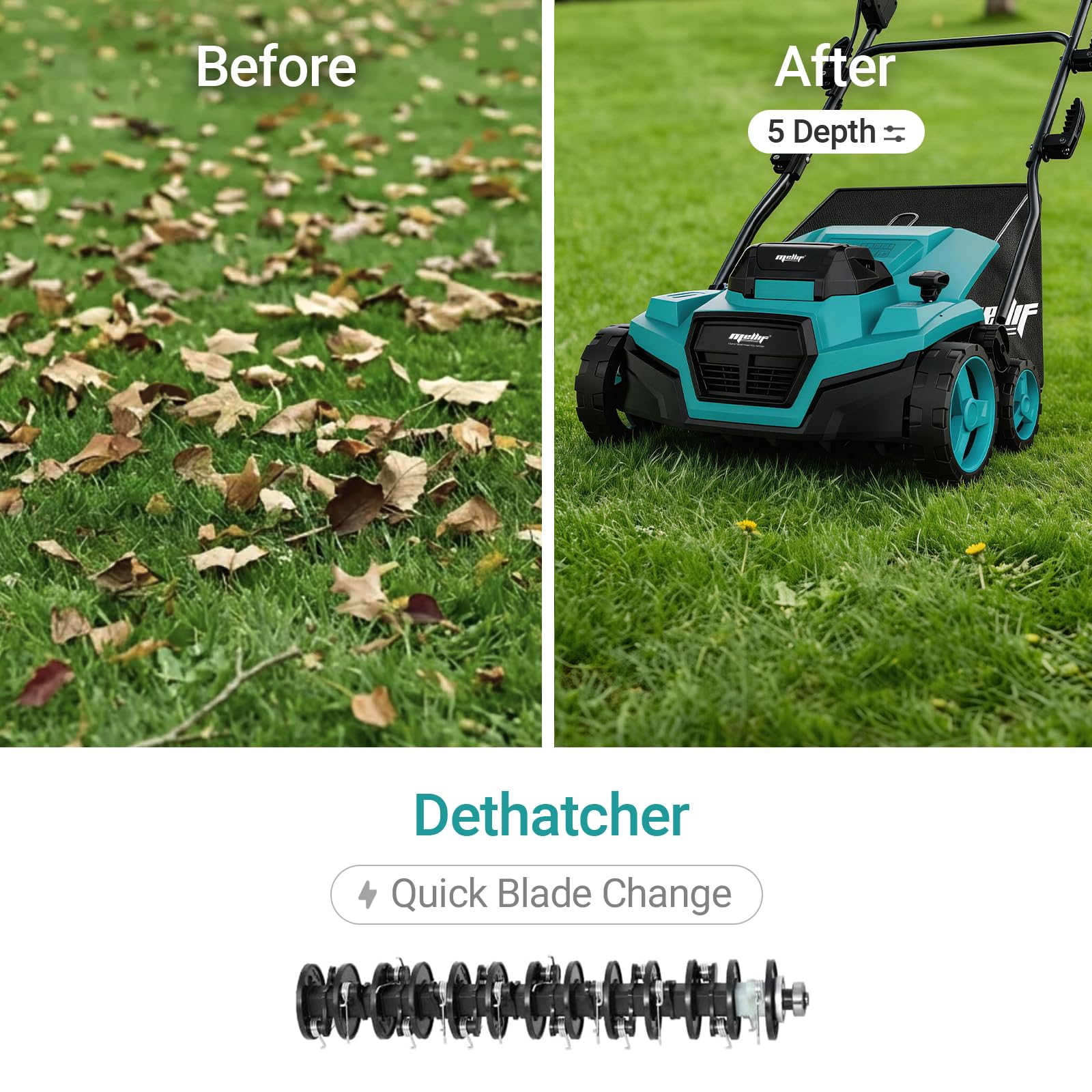 Danero battery compartment with two Makita 18V batteries, illustrating cross-compatibility and power
