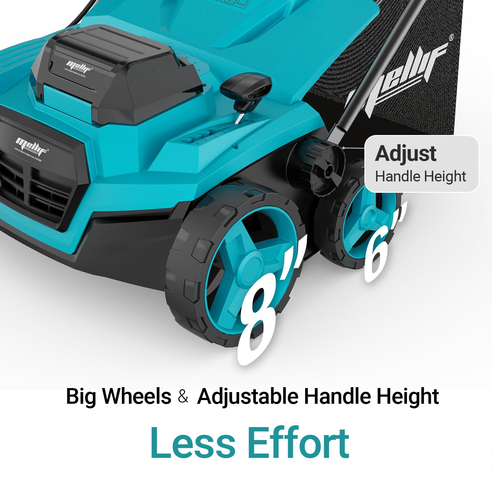 Danero folded unit compact for storage, saving garage space and simplifying transport