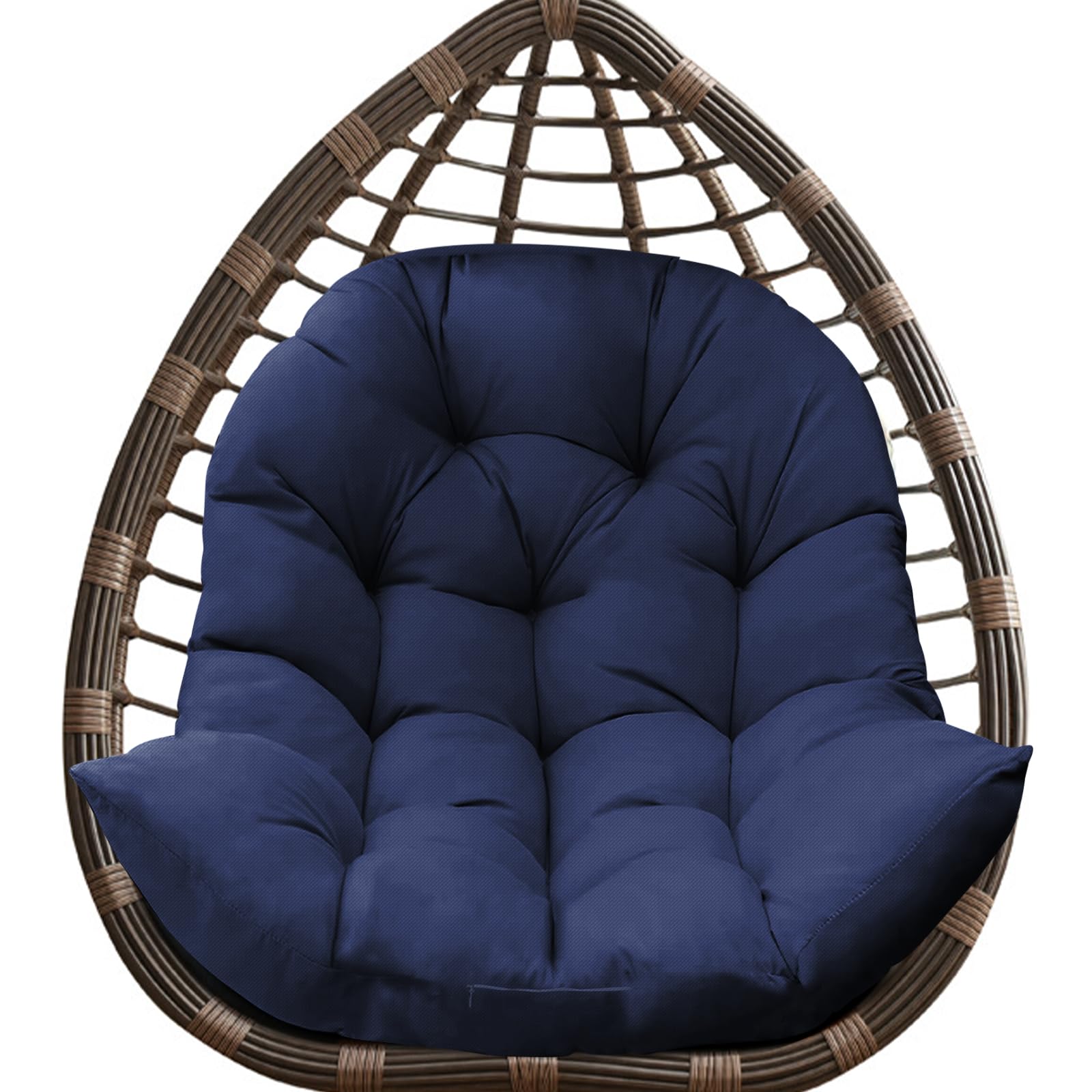 DANGHOOGY front view navy egg chair cushion shows full fit and comfort