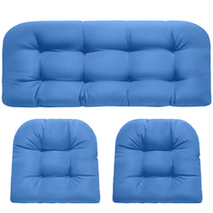 DANGHOOGY loveseat front view showing full cushion and color benefit