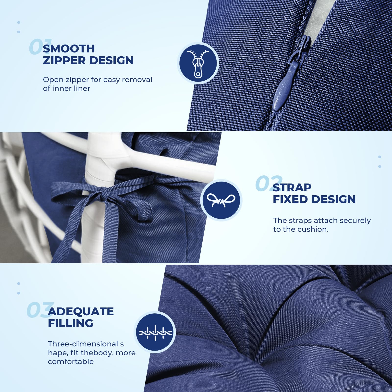 DANGHOOGY straps and attachment detail ensure secure chair anchoring
