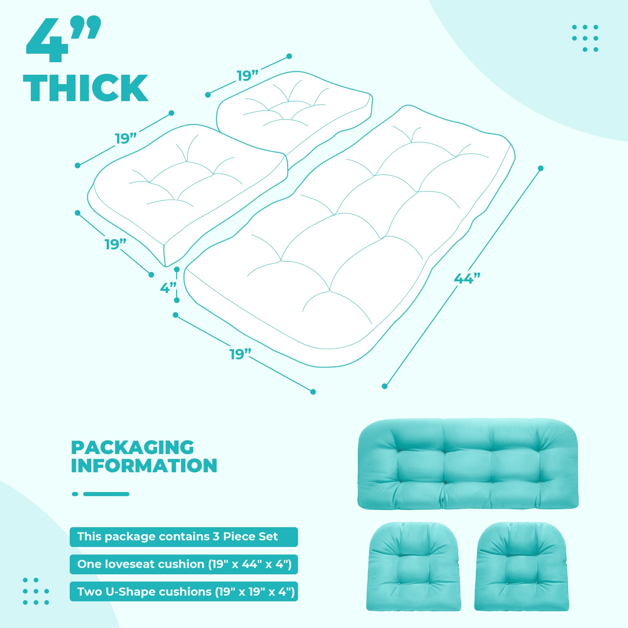 DANGHOOGY two U-shaped cushions top-down showing shape and versatility benefit