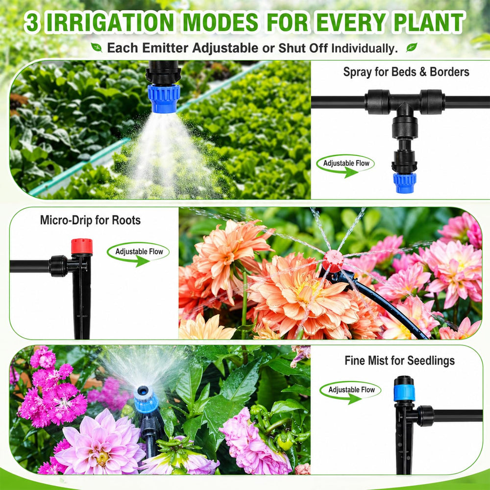DANGZW adjustable dripper close-up offering precise flow control to roots