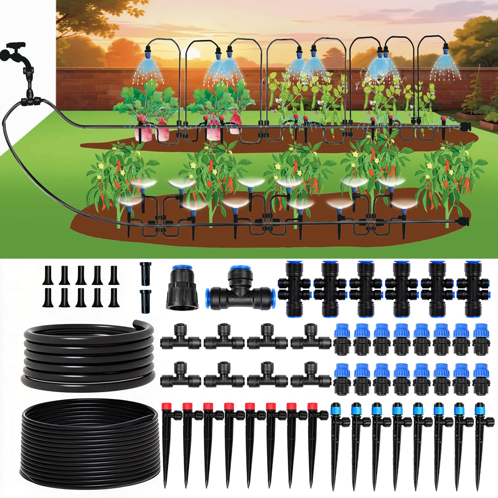 DANGZW kit front packaging showing full irrigation components and benefits