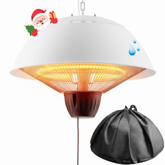 Danluke front view of ceiling-mounted heater showing compact profile and efficient coverage
