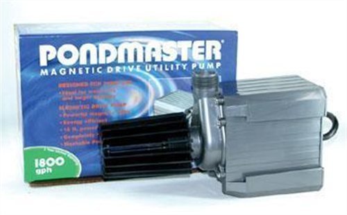 Danner Pond-Mag installed in a backyard pond with clear flow, demonstrating reliable circulation