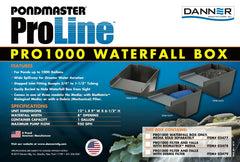 Danner ProLine close-up of extra-wide spillway highlighting smooth sheet flow benefit