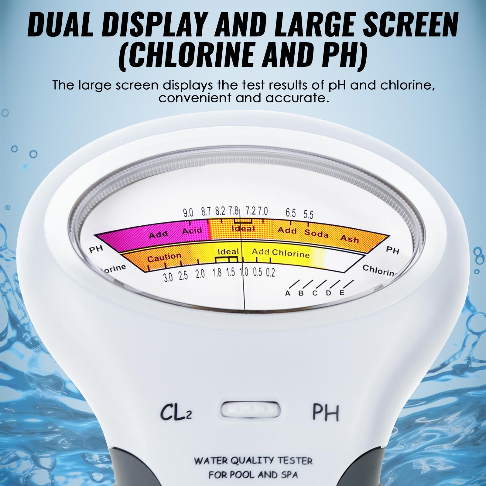 DANOPLUS meter in use at poolside showing fast results to guide treatment