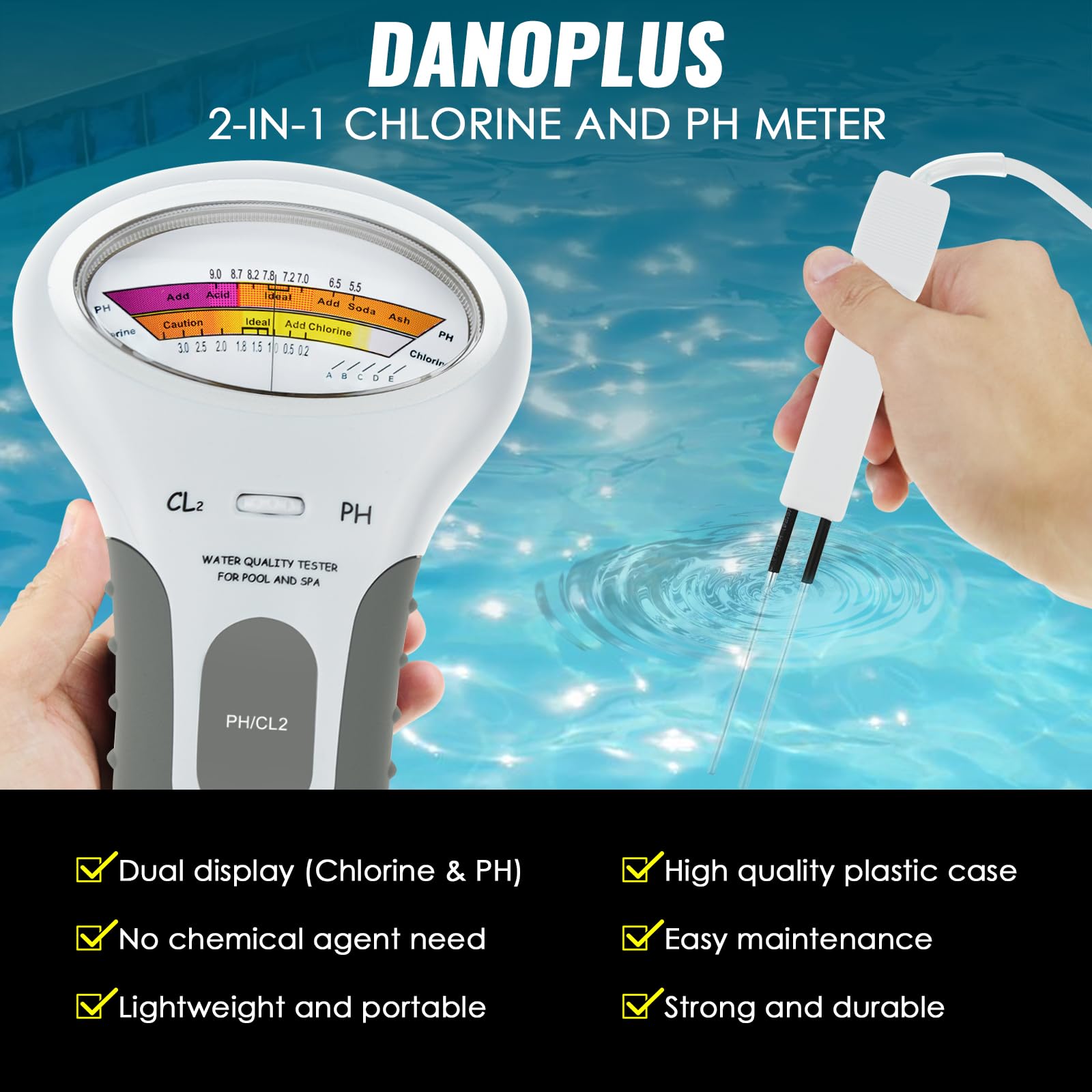 DANOPLUS close-up of probe sensor highlighting durable tip for reliable sampling