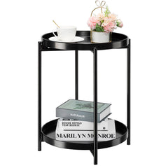 danpinera front view black side table showing compact design and versatility