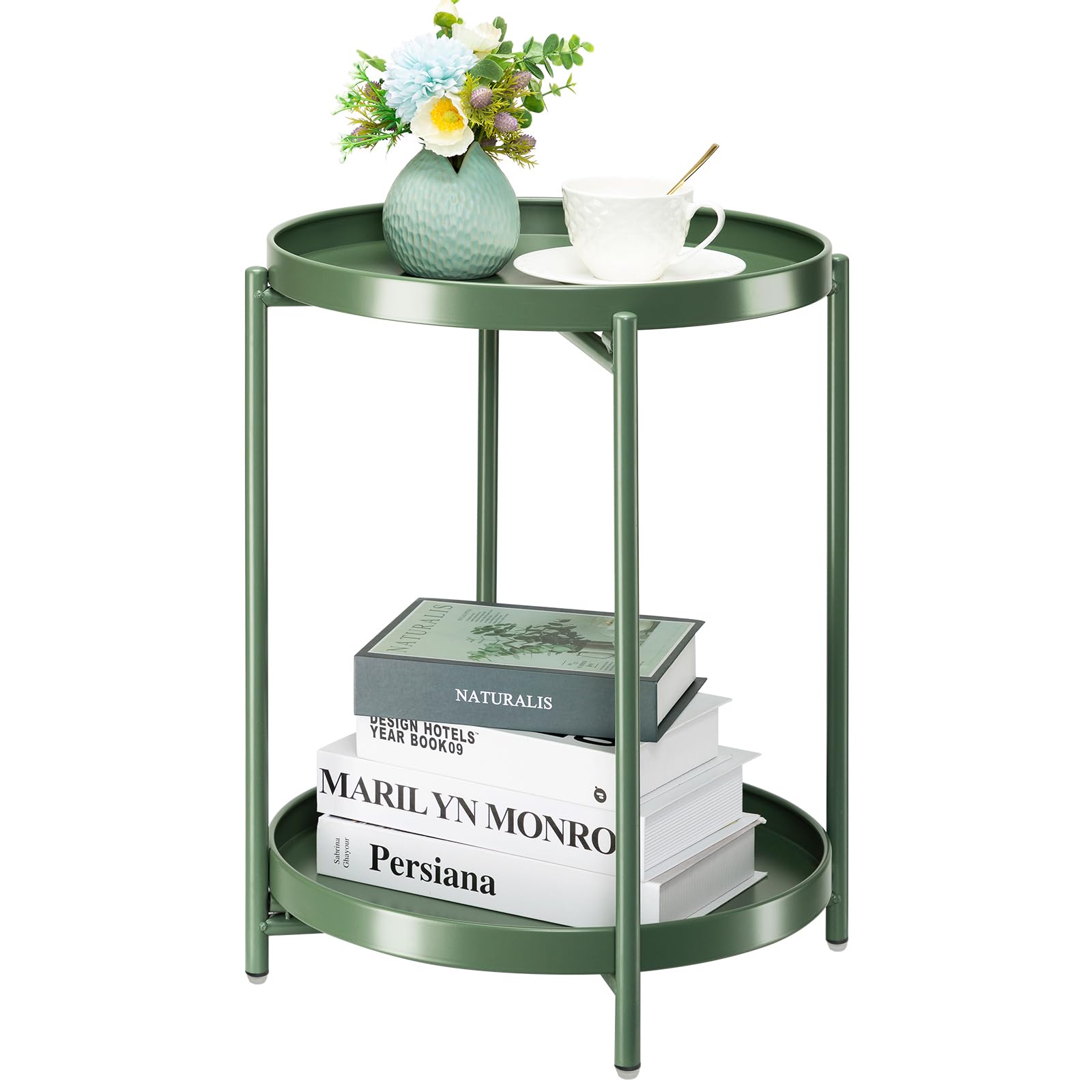 danpinera front view dark green table showcasing compact design and curb appeal