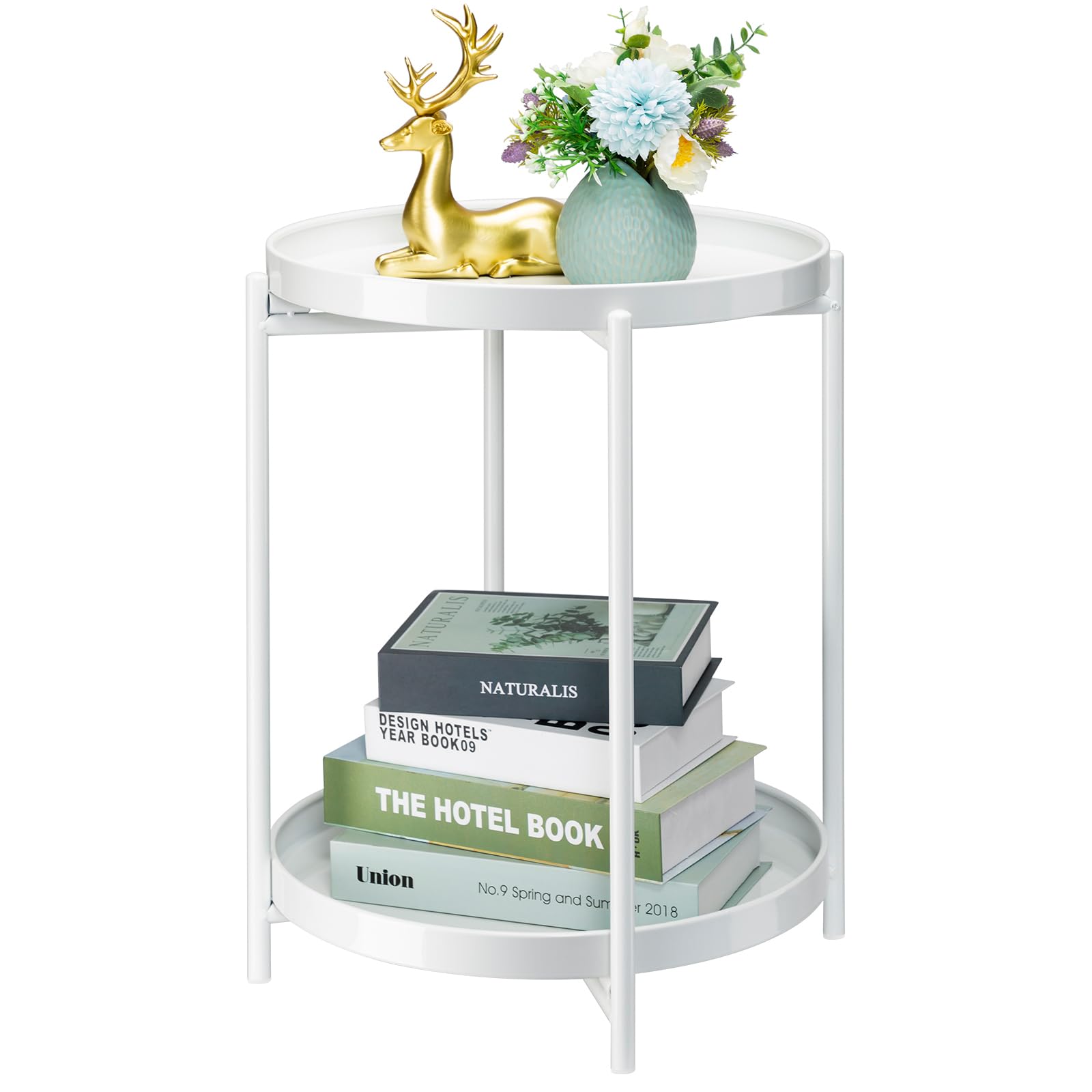 danpinera front view showing compact round table and modern silhouette benefit: saves space