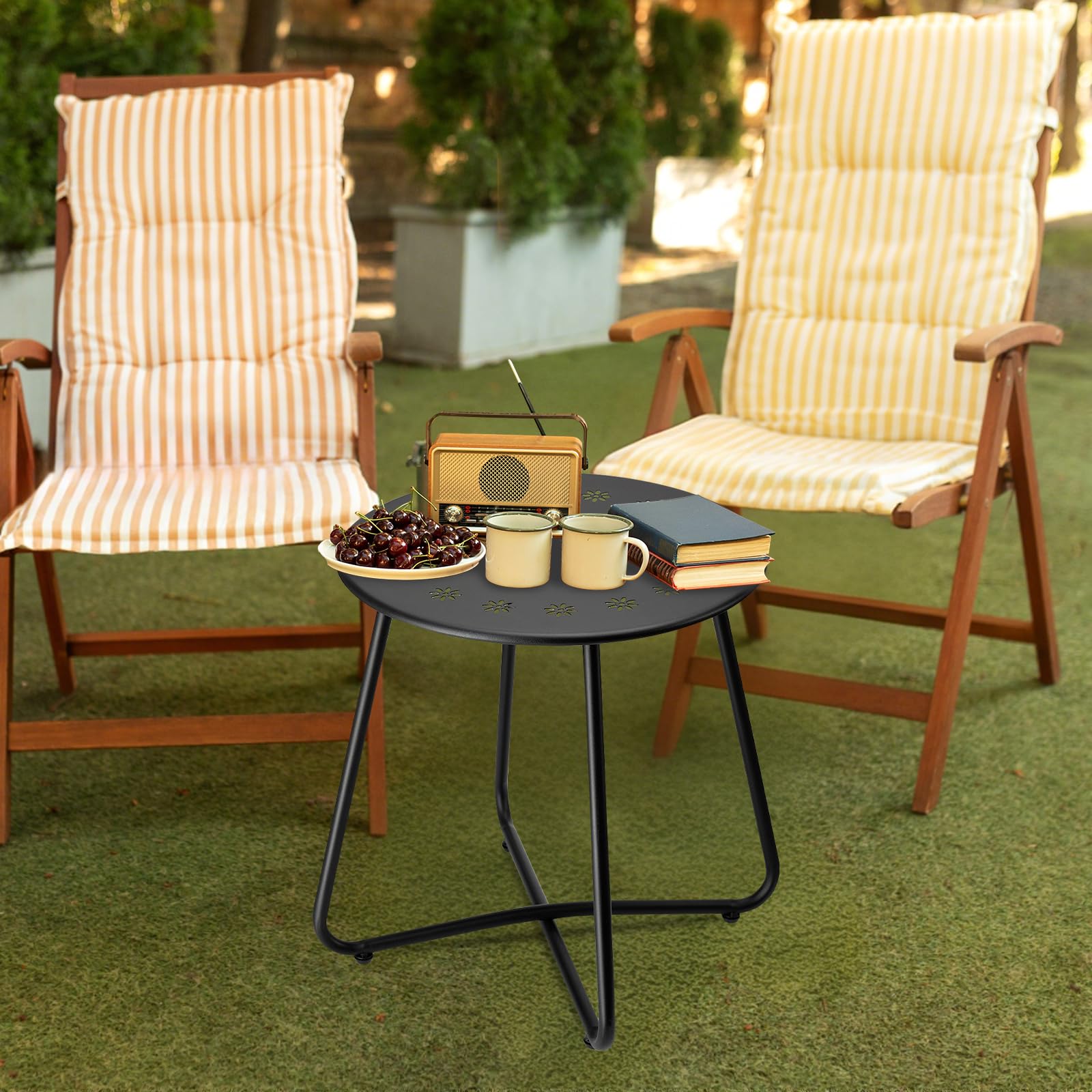 danpinera in use on balcony with potted plants adding outdoor style
