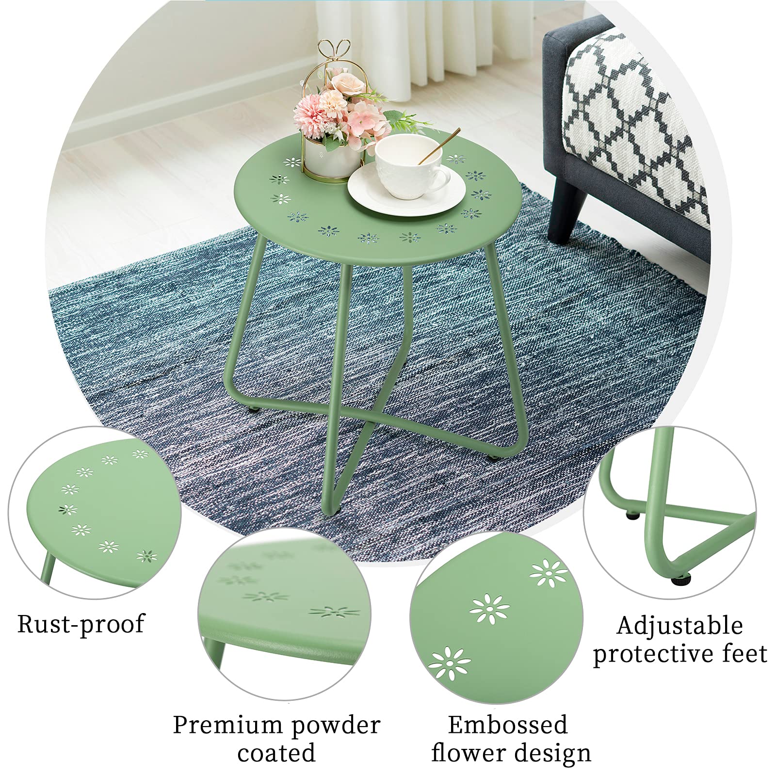 danpinera table beside a coffee mug showing size and scale for drinks and small items