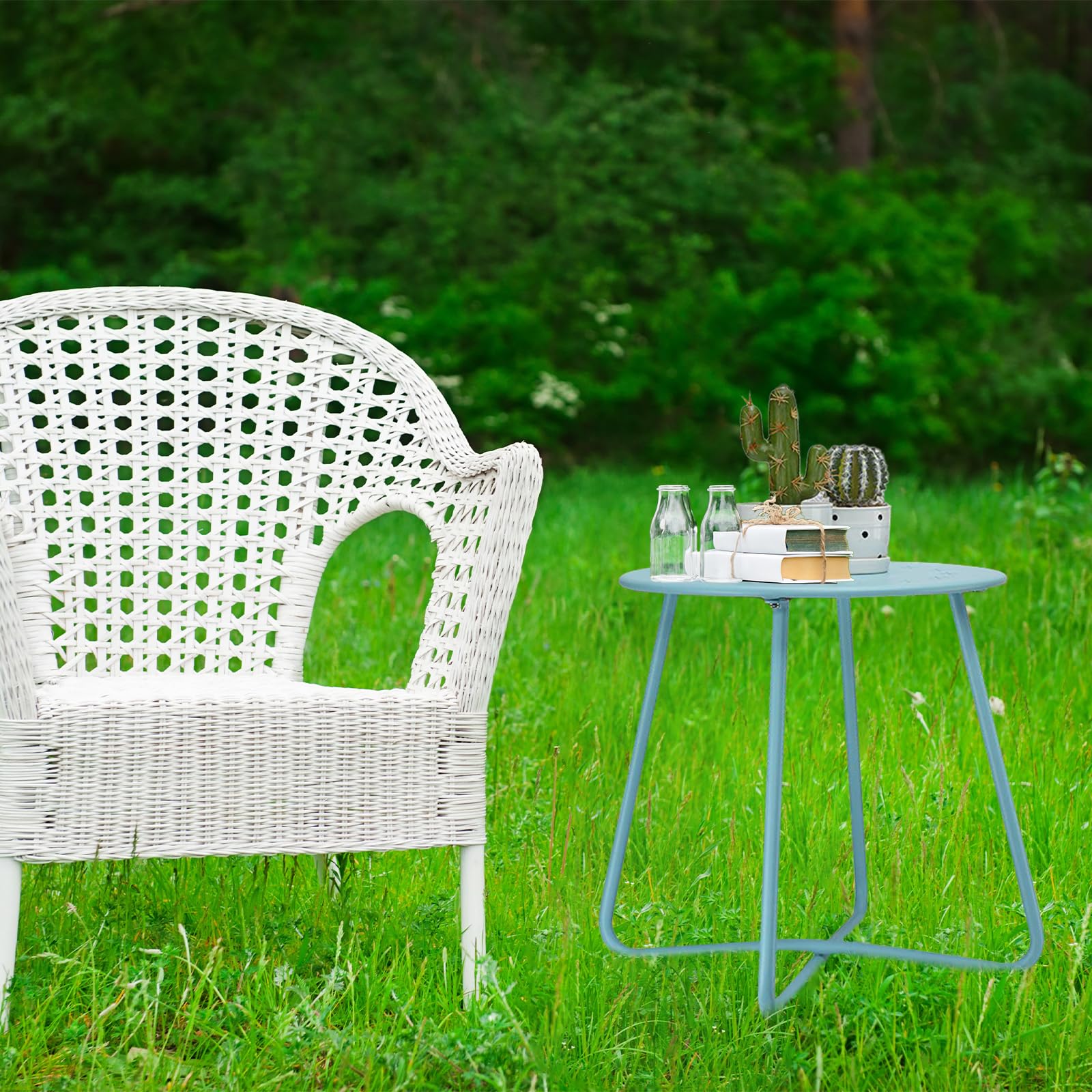 danpinera table next to lounge chair offering convenient drink surface