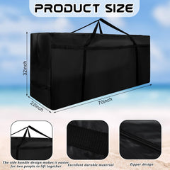 Dansydaisy top open bag being loaded with pool cover for easy access