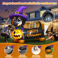 Danxilu pumpkin bucket held by dog showcasing trick-or-treat theme and glow