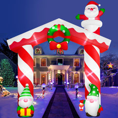 Danxilu front archway lit and centered creating festive curb appeal