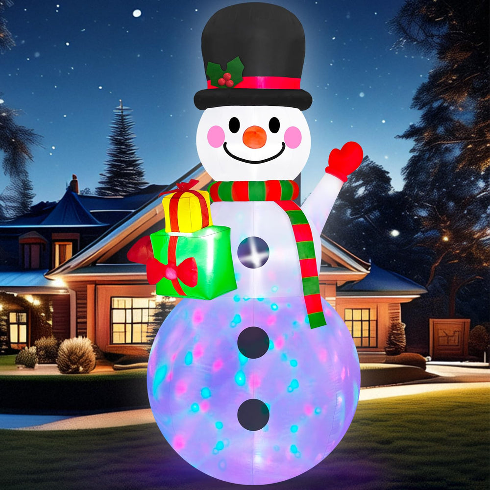 Danxilu snowman front view showing full 8ft height and festive presence
