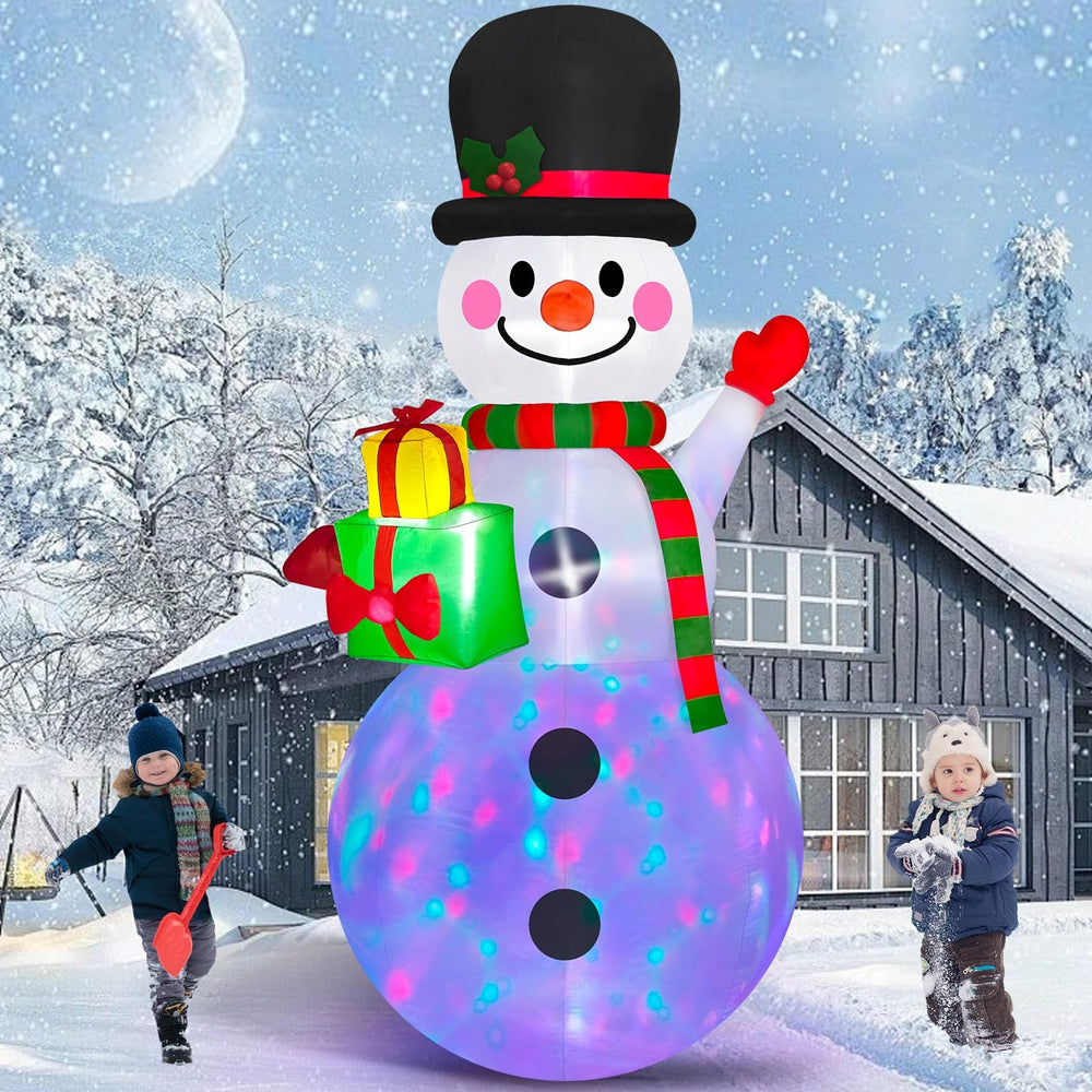 Danxilu snowman holding gift box detail adding holiday character