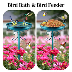 Daoeny birdbath in garden lifestyle attracting wild birds and color