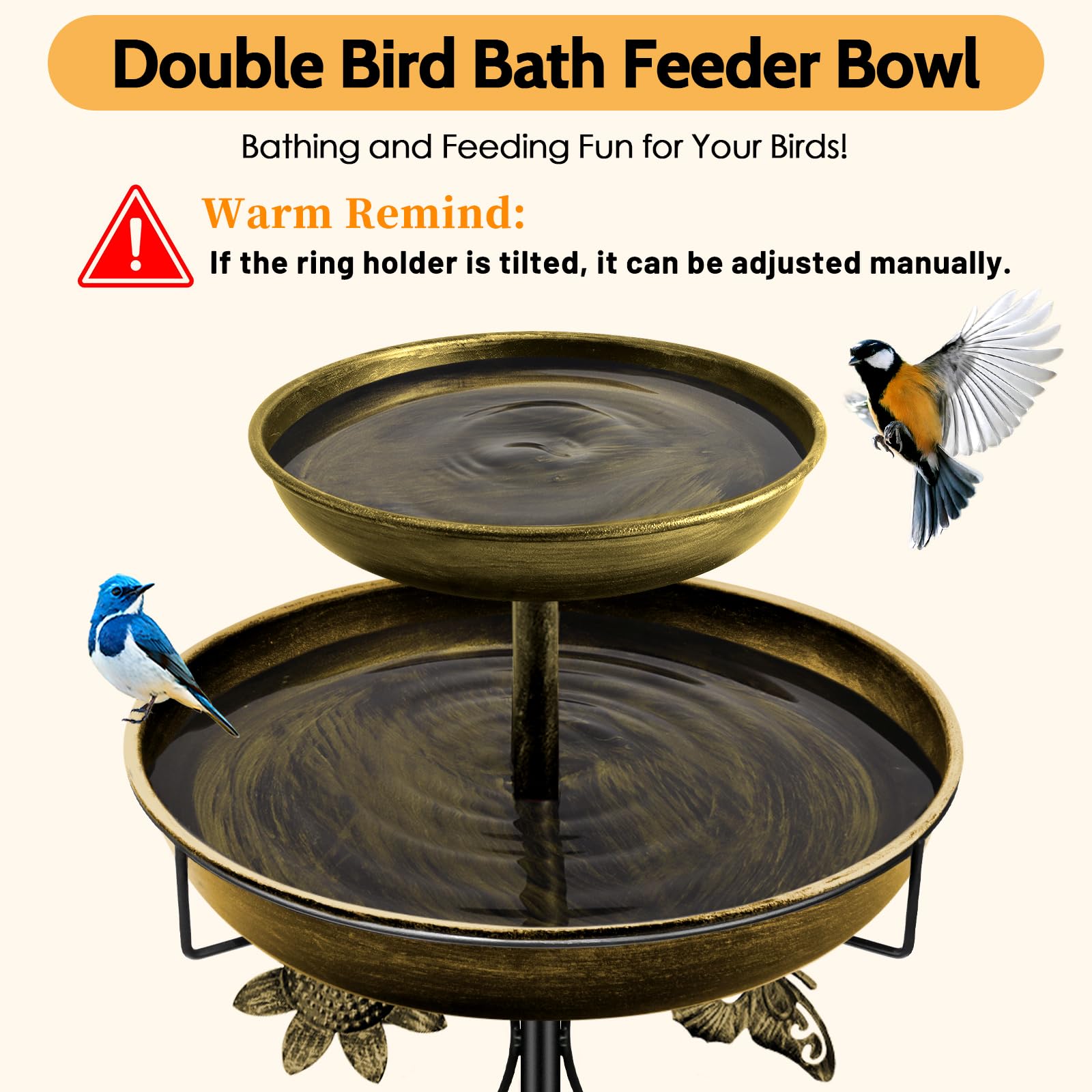 Daoeny close-up of detachable double bowls for easy cleaning and refill convenience
