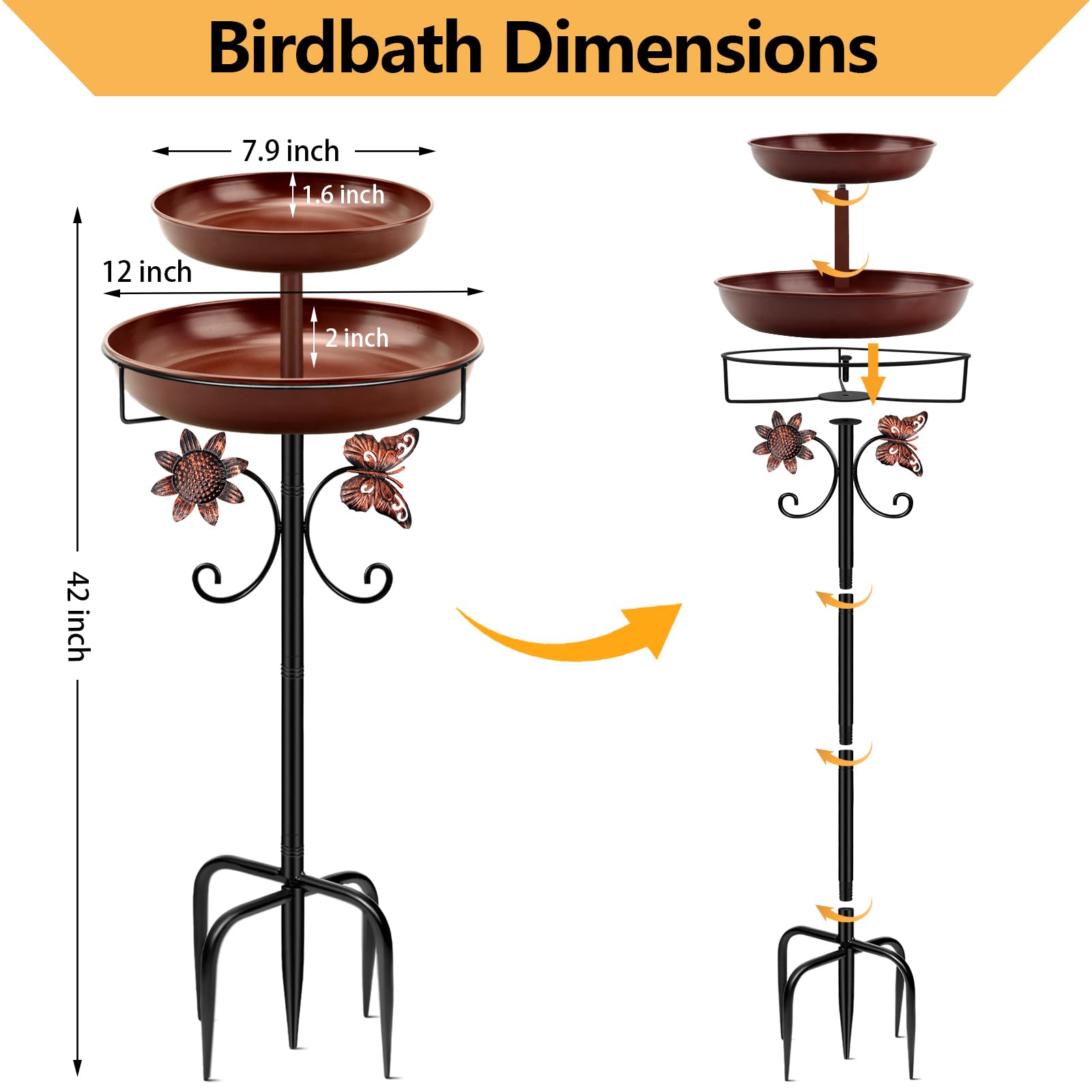 Daoeny size comparison with garden tools showing scale and placement planning benefit