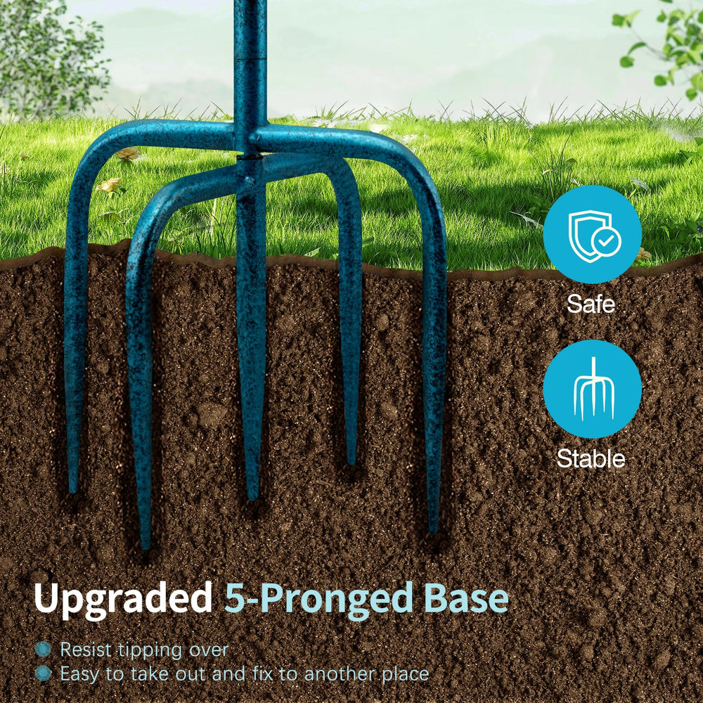 Daoeny stake and 5-pronged base demonstrating improved stability