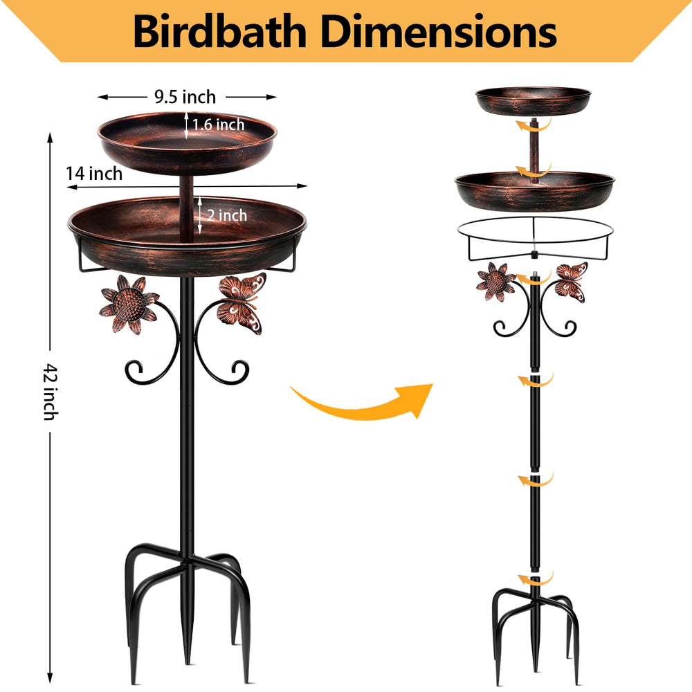 Daoeny wild birds using the bath demonstrating attraction and natural backyard activity