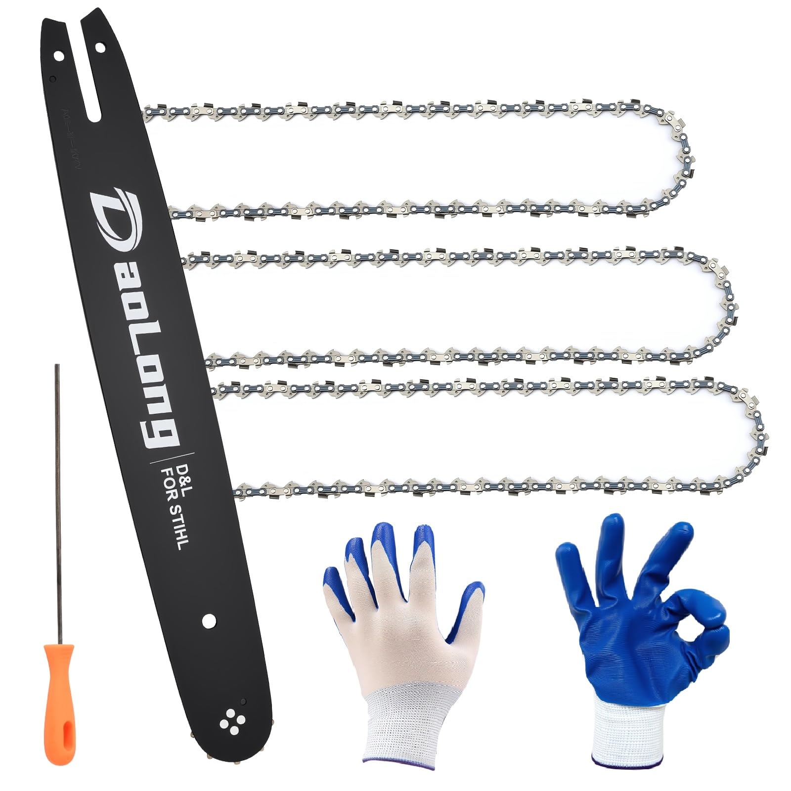 DAOLONG front packaging showing bar chain kit for instant replacement