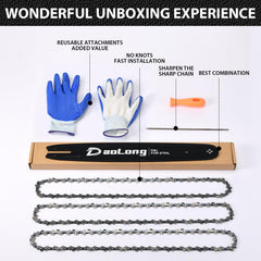DAOLONG chains held in hand illustrating scale and quick swap convenience