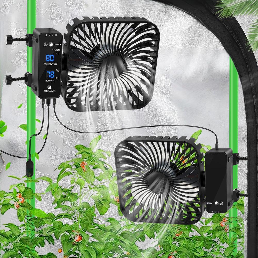 DAOTAILI front view of two-fan kit showing compact design and benefits