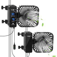 DAOTAILI front view of both 4-inch fans showing compact design and efficient airflow