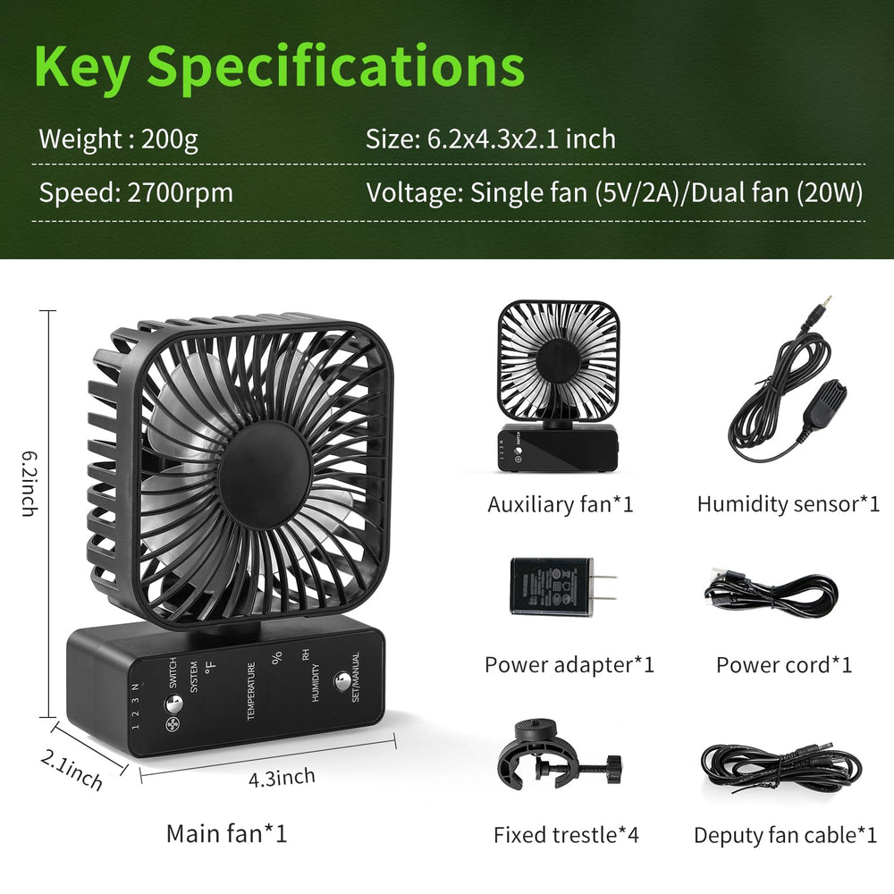 DAOTAILI fans in a grow tent lifestyle scene improving ventilation for healthier plants