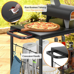 DAOUTIME close-up of rust-resistant tabletop highlighting easy cleaning benefit
