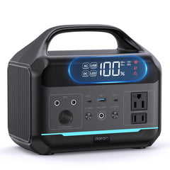DARAN front view showing compact 300W unit and ports, ideal for travel
