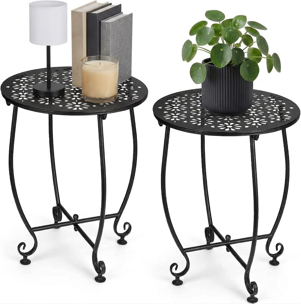 DARCKLE front view of two 14-inch tables showing compact design and finish benefit
