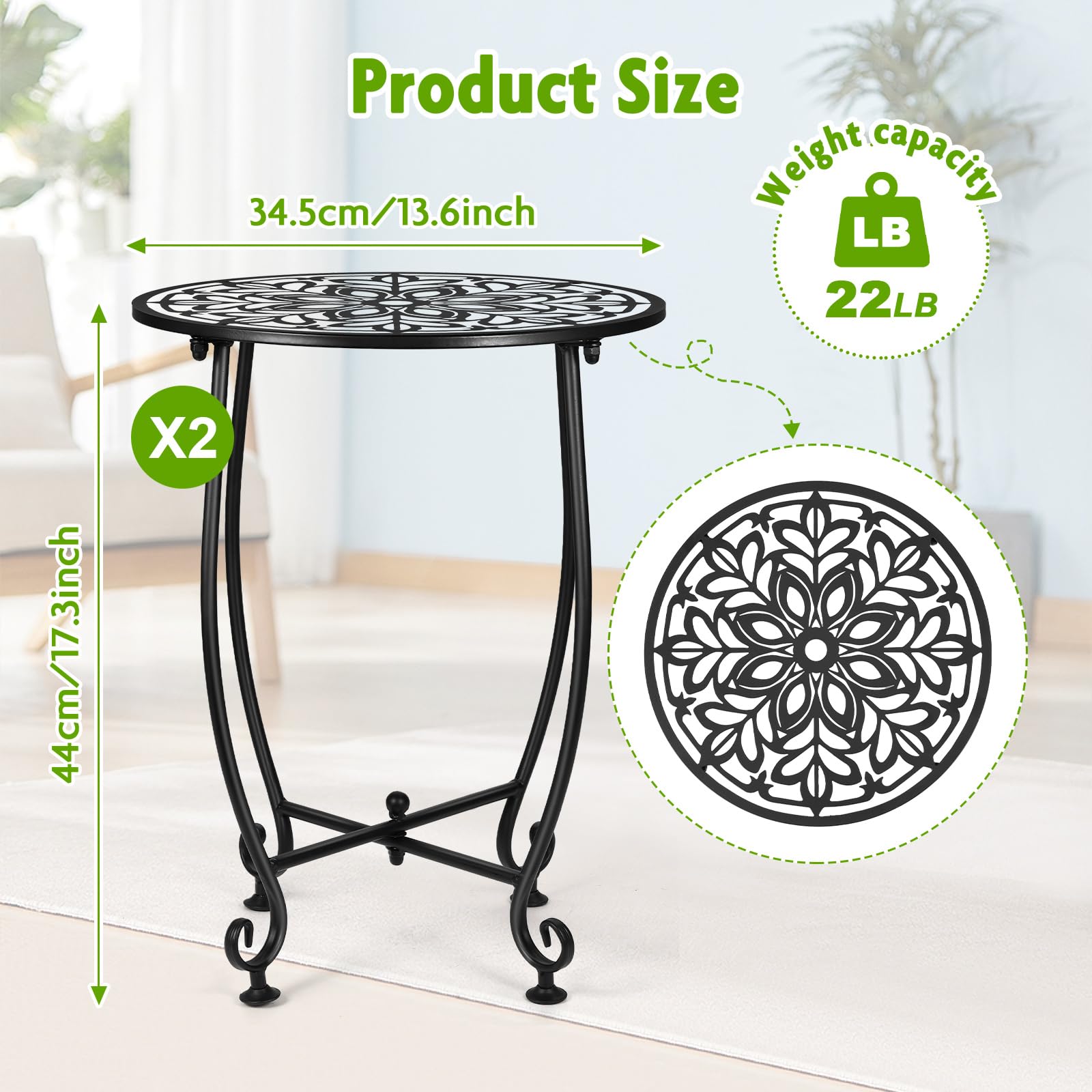 DARCKLE leg detail with X-support showing reinforced stability for outdoor use