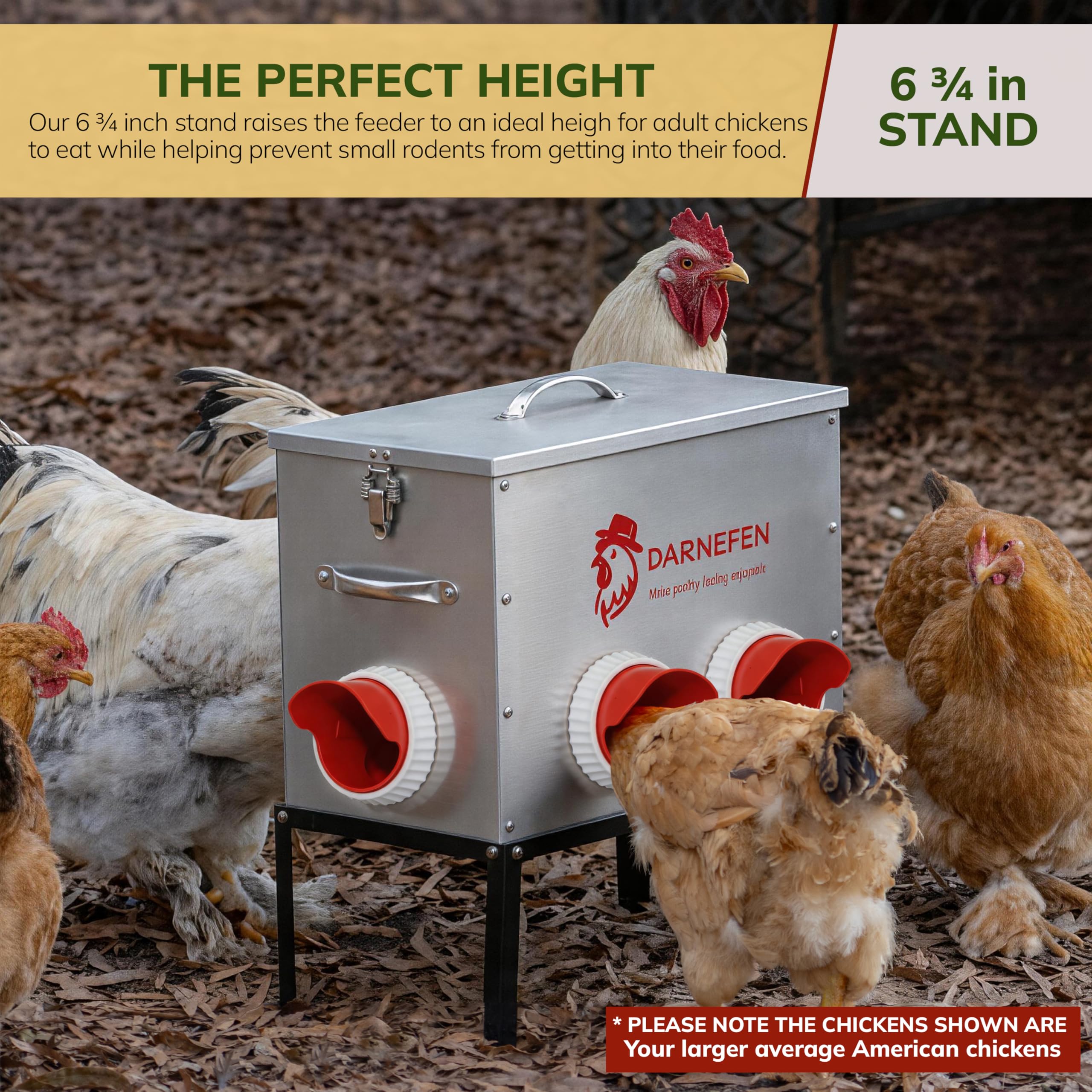 Darnefen lid and handle detail showing spring-lock security and easy lifting benefit