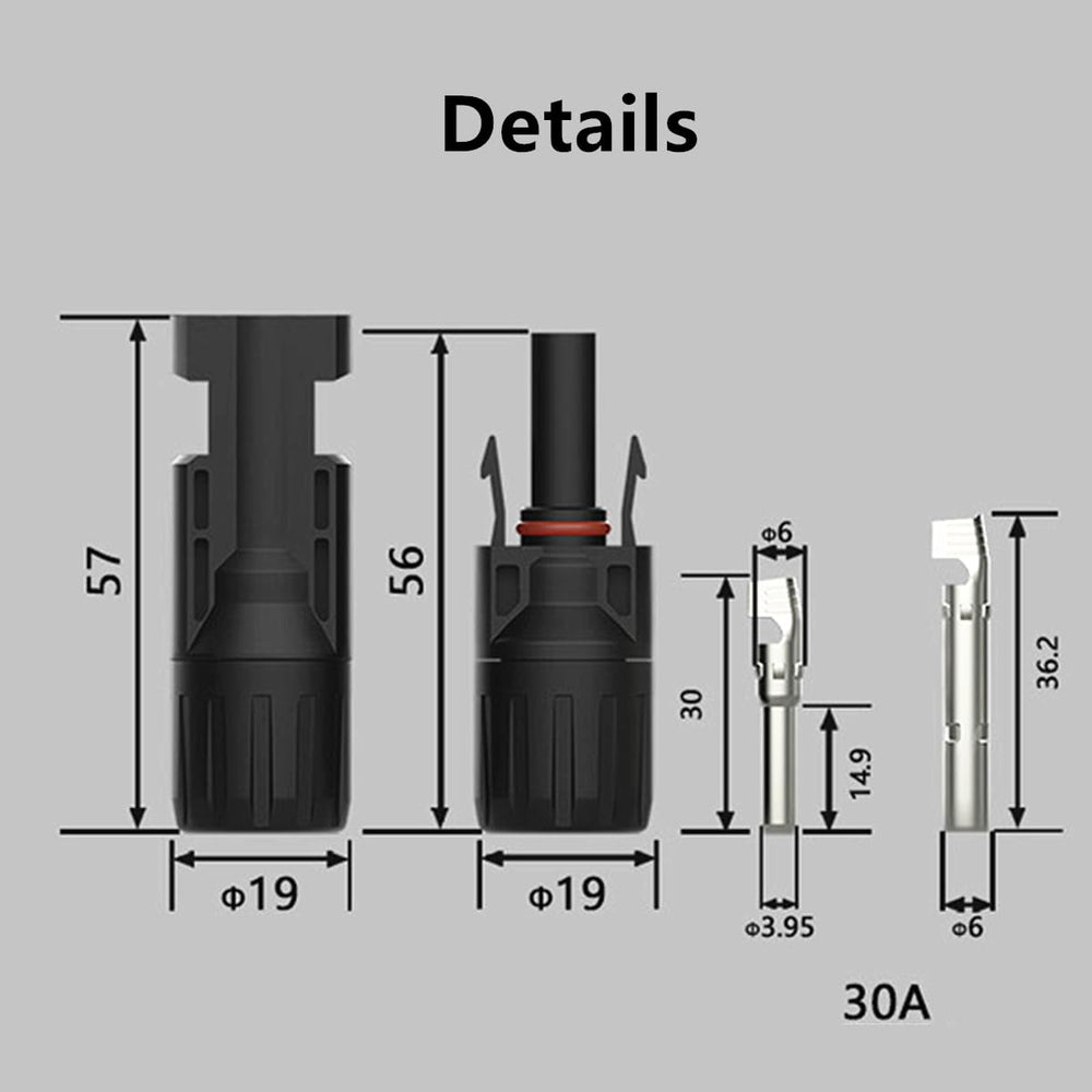 Daslleysen connector closeup showing sealed rubber ring for weather protection