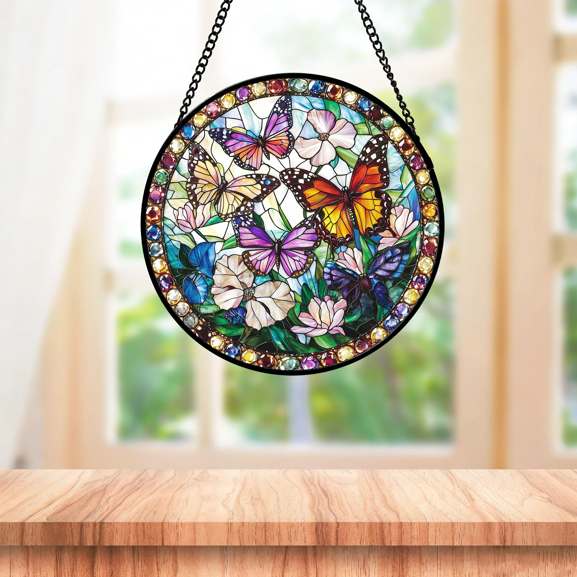 DASTOLL butterfly hung on door demonstrating easy installation and visibility
