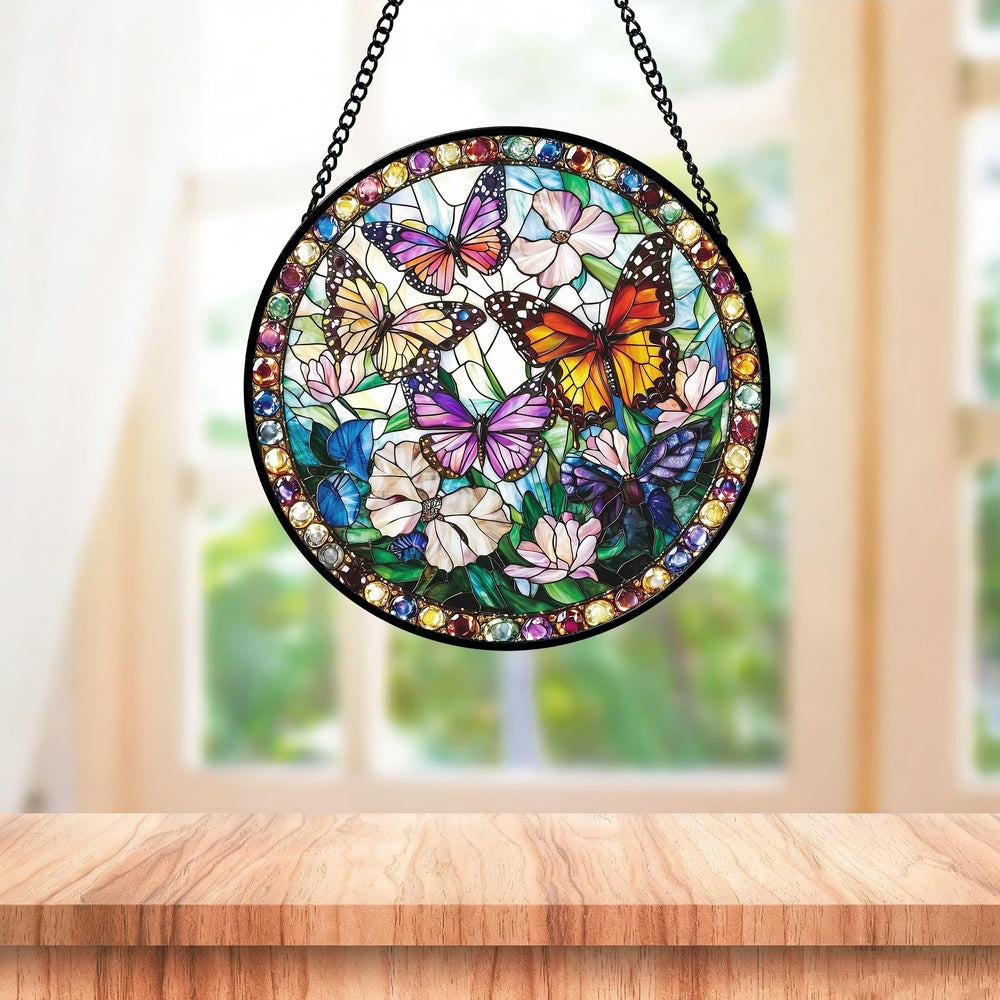 DASTOLL butterfly hung on door demonstrating easy installation and visibility