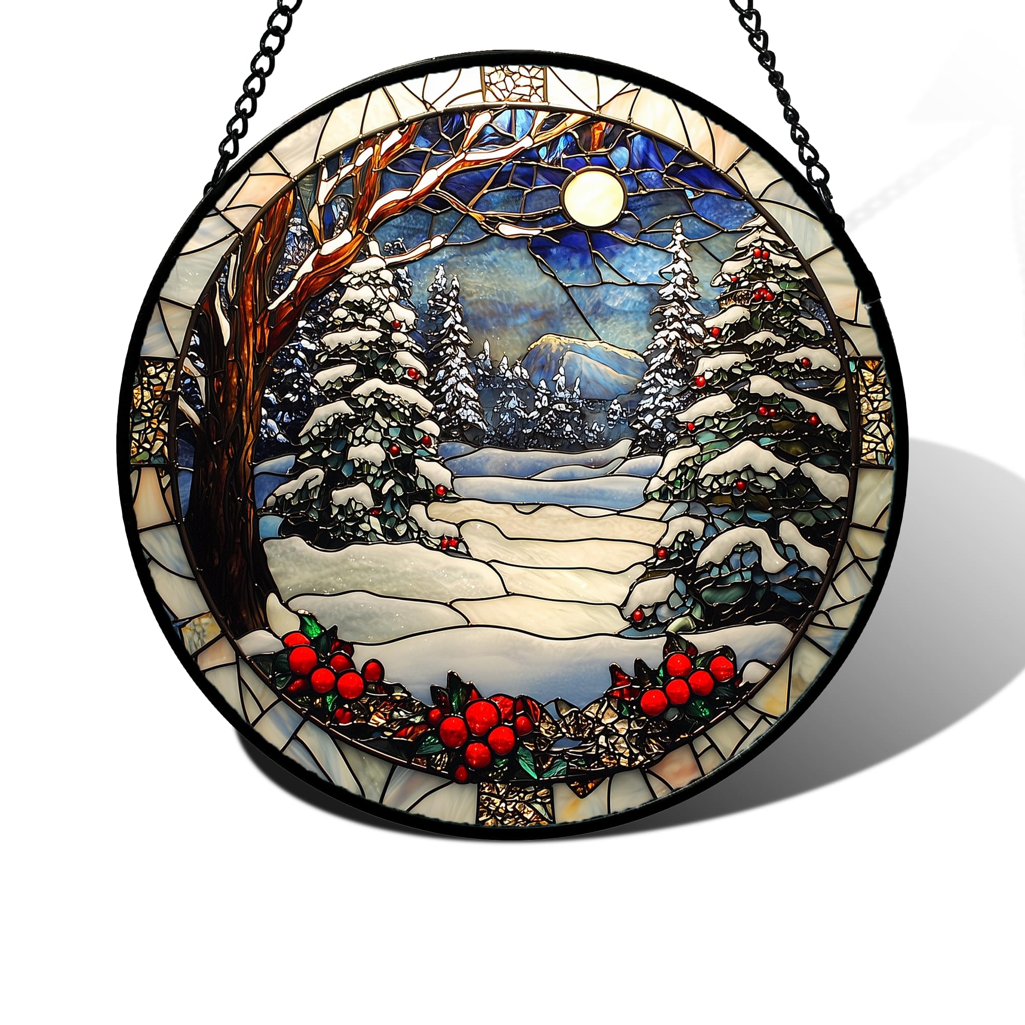 DASTOLL front view showing winter tree and colorful light benefits
