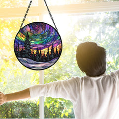 DASTOLL hanging in a sunny window creating colorful mood and light for room ambience