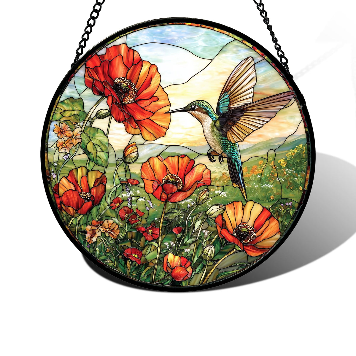 DASTOLL front view showing hummingbirds and orange flowers vibrant color benefit