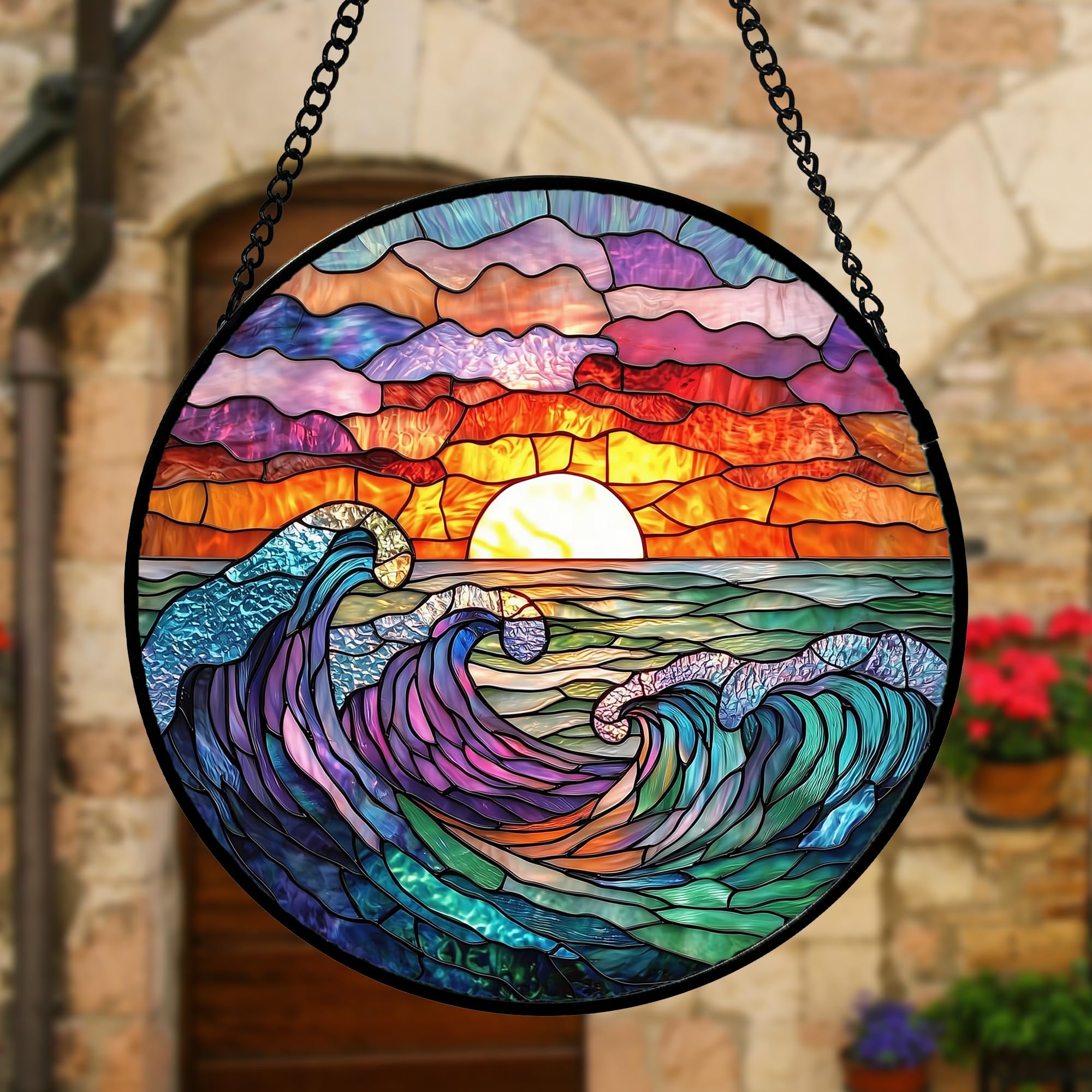 DASTOLL on porch lifestyle scene adding coastal charm and bright reflections