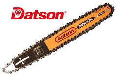 DatsenAAA bar and chain mounted on a chainsaw demonstrating ready-to-use fit