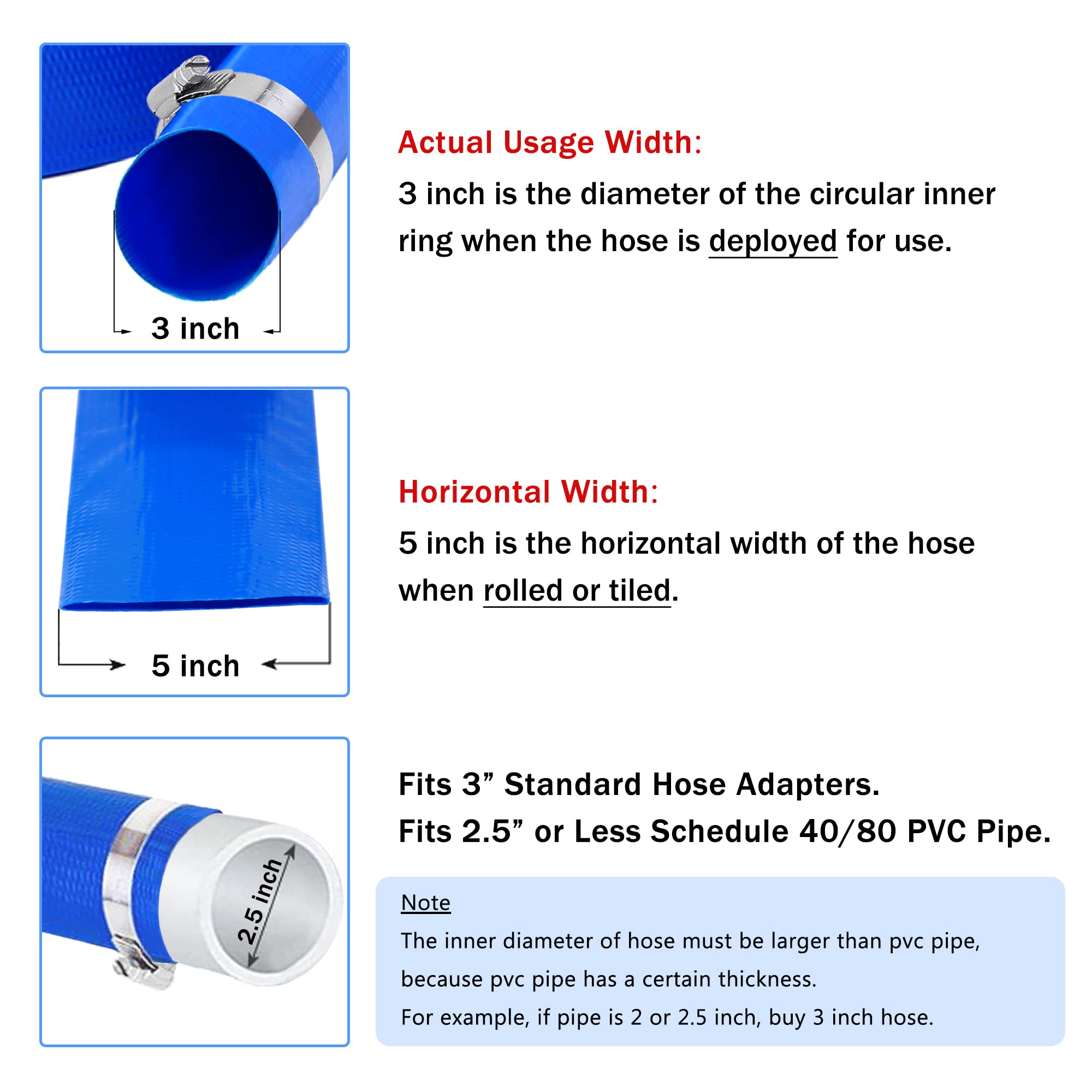 DAVCO flat five-inch width and three-inch diameter for secure fit
