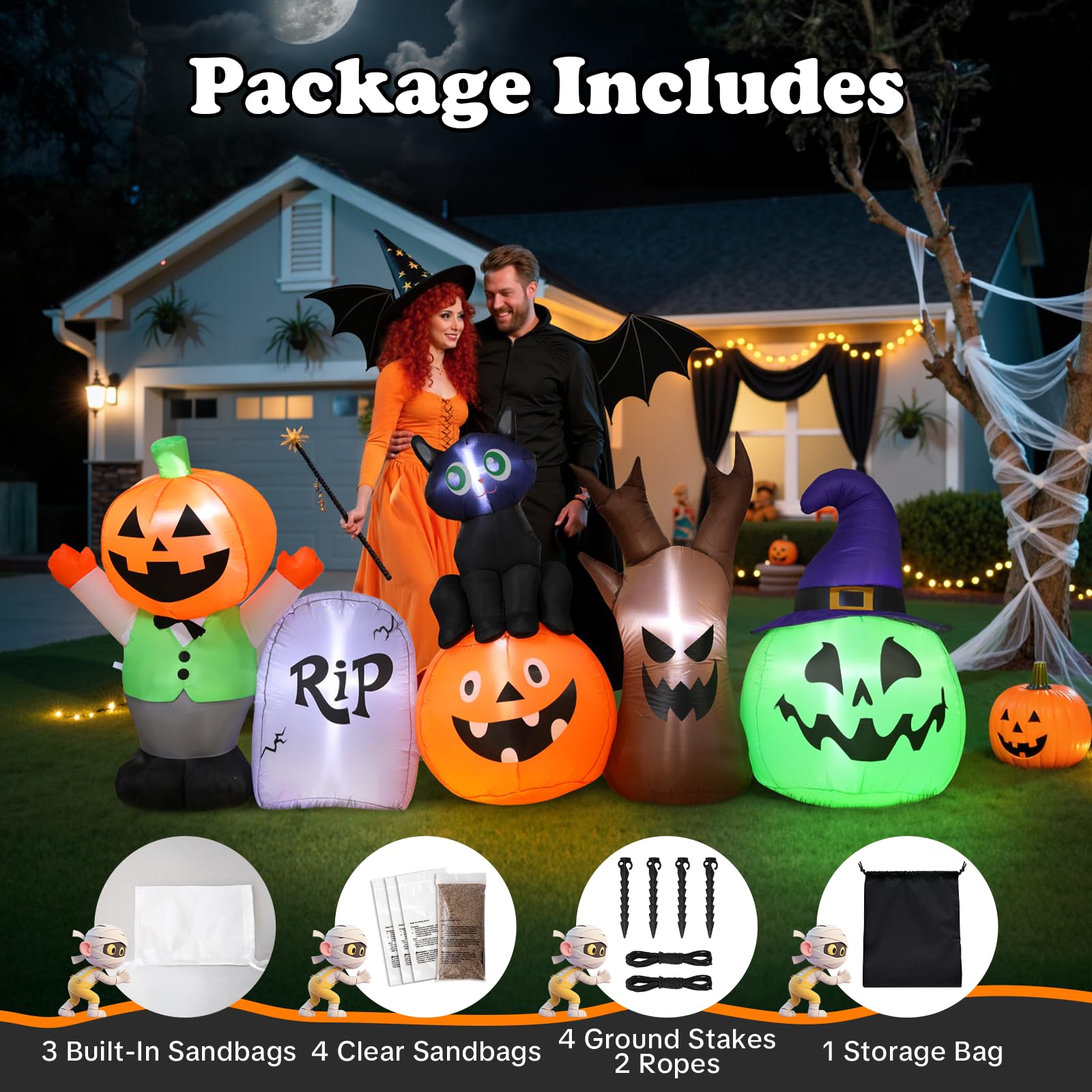 Dawdix anchored with sandbag and stake setup for stable outdoor display